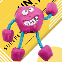 HKM-3353917 Durable Rubber Ball Toy for Small and Medium Dogs with Molar Teeth Cleaning Features
