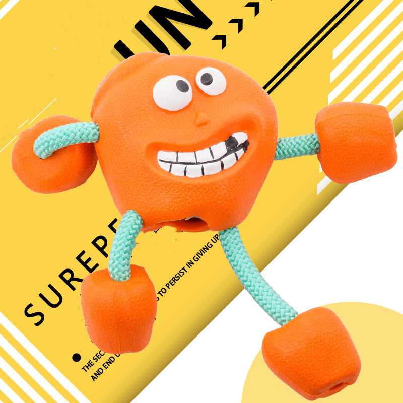 HKM-3353917 Durable Rubber Ball Toy for Small and Medium Dogs with Molar Teeth Cleaning Features