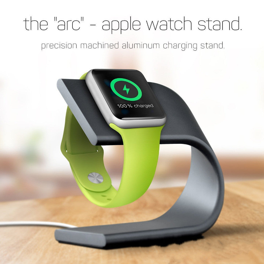 HKM-335443 Aluminum Alloy U-Shaped Charging Stand for Apple Watch - Compact & Stylish Design