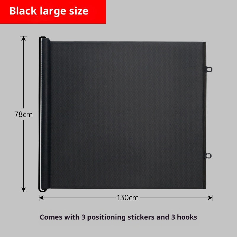 HKM-3354557 Automatic Telescopic Pet Safety Barrier for Doors and Entrances - Available in White and Black, Two Sizes