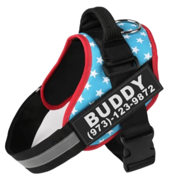 HKM-3354941 Reflective Adjustable No-Pull Dog Harness Vest - Breathable and Comfortable for Small to Large Dogs and Cats