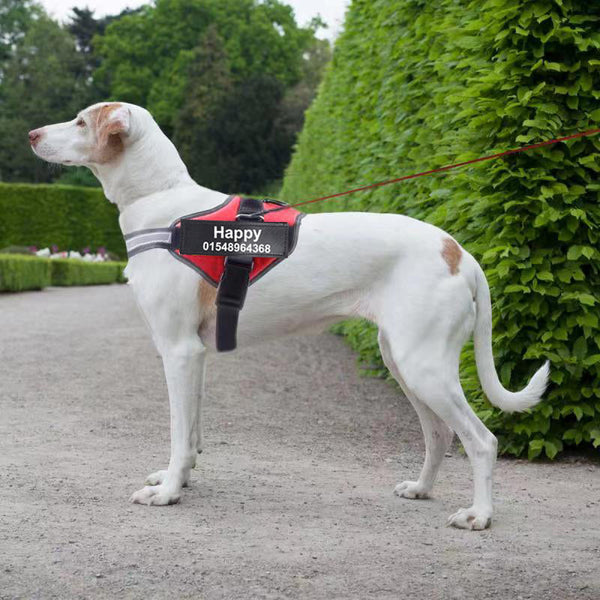 HKM-3354941 Reflective Adjustable No-Pull Dog Harness Vest - Breathable and Comfortable for Small to Large Dogs and Cats