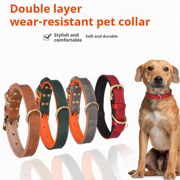 HKM-3355069 Breathable Monochrome Pet Collar in Various Sizes for All Seasons