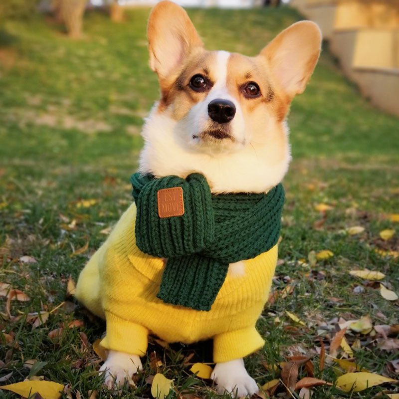 HKM-3355453 Colorful Wool Cartoon Dog Scarf for Stylish Pets - 120CM x 8CM