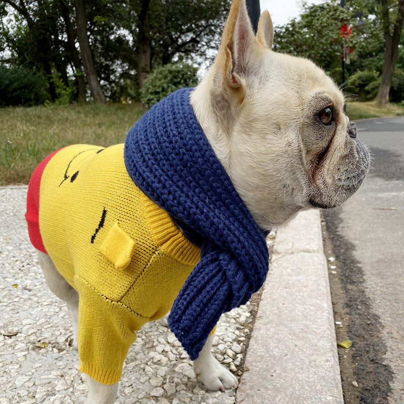 HKM-3355453 Colorful Wool Cartoon Dog Scarf for Stylish Pets - 120CM x 8CM