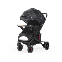 HKM-335571 Lightweight Foldable Baby Stroller with Dinner Plate Tray – Comfortable Luxury Pram for Infants