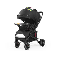 HKM-335571 Lightweight Foldable Baby Stroller with Dinner Plate Tray – Comfortable Luxury Pram for Infants