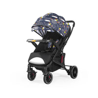 HKM-335571 Lightweight Foldable Baby Stroller with Dinner Plate Tray – Comfortable Luxury Pram for Infants