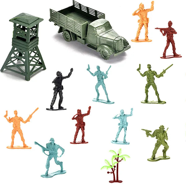 HKM-335635 Military Model Toy Set with Helicopter and Tank for Children 3+