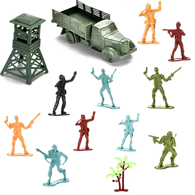 HKM-335635 Military Model Toy Set with Helicopter and Tank for Children 3+