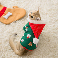 HKM-3357245 Cozy Christmas & New Year Padded Jacket for Dogs, Pure Cotton, Hooded, Multiple Sizes Available