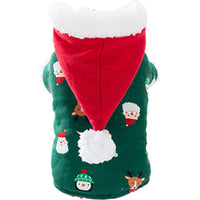 HKM-3357245 Cozy Christmas & New Year Padded Jacket for Dogs, Pure Cotton, Hooded, Multiple Sizes Available
