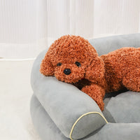 HKM-3357501 Cozy Soft Velvet Pet Sofa Bed for Small Dogs and Cats - Multiple Sizes Available
