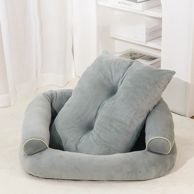 HKM-3357501 Cozy Soft Velvet Pet Sofa Bed for Small Dogs and Cats - Multiple Sizes Available