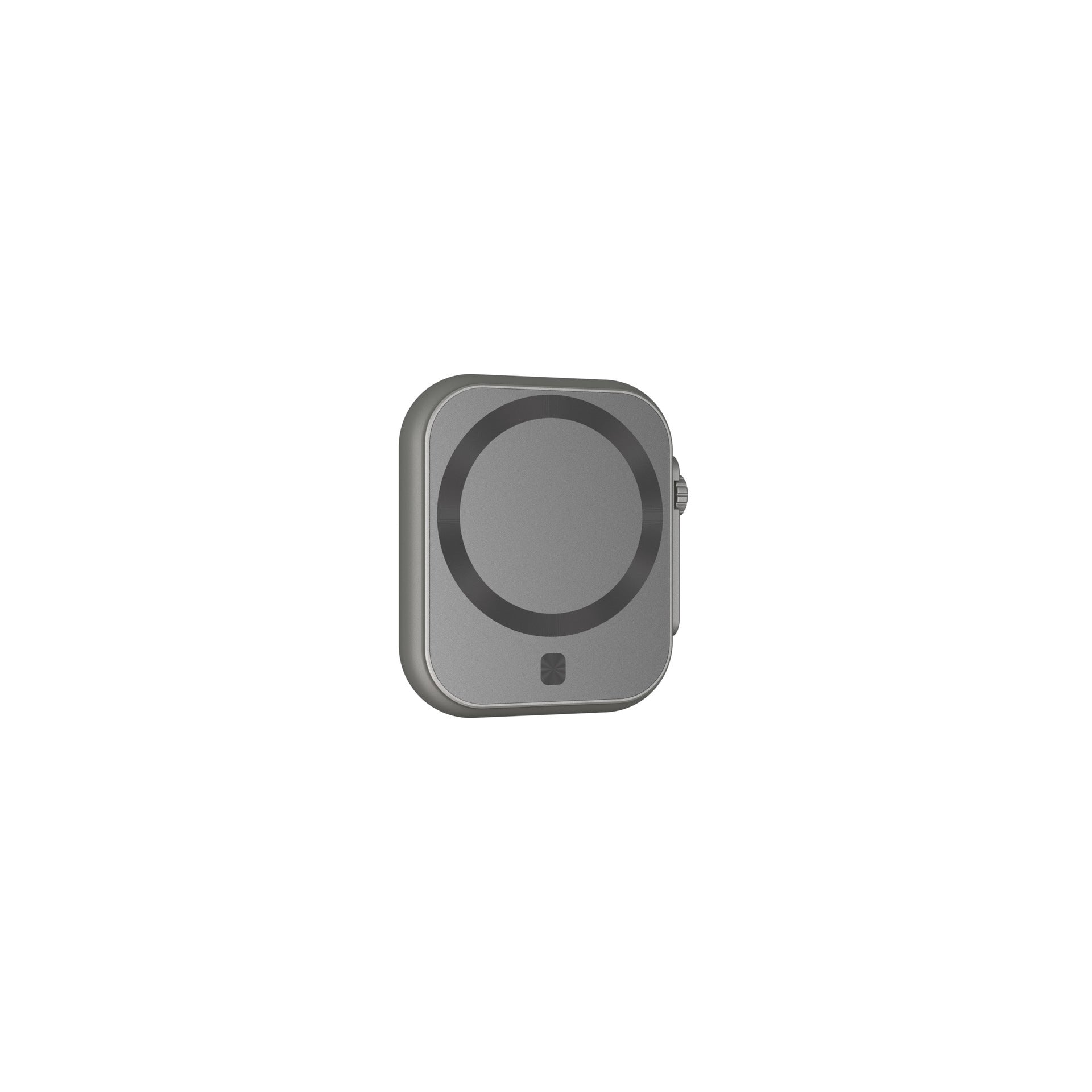 HKM-335763 Three-in-One MagSafe Magnetic Wireless Power Bank - Compact Portable Design in Gray and Black