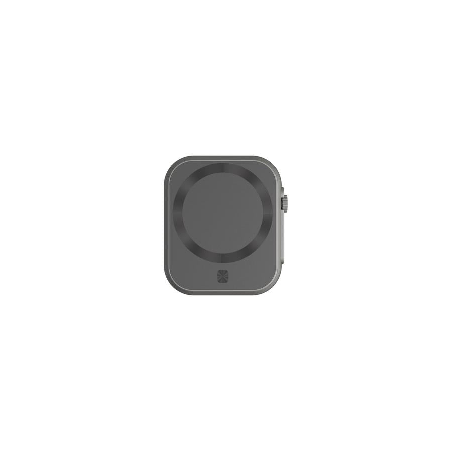 HKM-335763 Three-in-One MagSafe Magnetic Wireless Power Bank - Compact Portable Design in Gray and Black