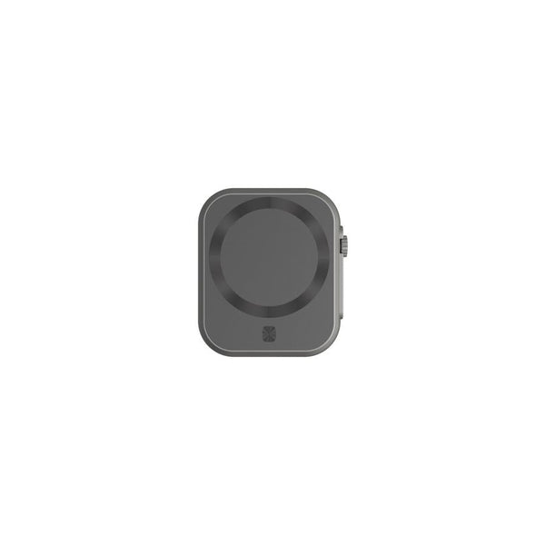 HKM-335763 Three-in-One MagSafe Magnetic Wireless Power Bank - Compact Portable Design in Gray and Black