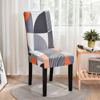 HKM-335763 Waterproof Chair Cover for Single Seat Sofa - Geometric Patterns in Black and Gray