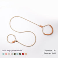 HKM-3358653 Nylon Woven Round P-Chain Leash for Large, Medium, and Small Dogs - 1.7M Length