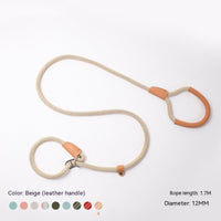 HKM-3358653 Nylon Woven Round P-Chain Leash for Large, Medium, and Small Dogs - 1.7M Length