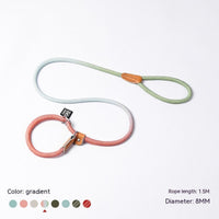 HKM-3358653 Nylon Woven Round P-Chain Leash for Large, Medium, and Small Dogs - 1.7M Length