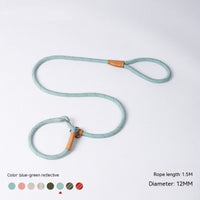 HKM-3358653 Nylon Woven Round P-Chain Leash for Large, Medium, and Small Dogs - 1.7M Length