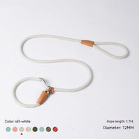 HKM-3358653 Nylon Woven Round P-Chain Leash for Large, Medium, and Small Dogs - 1.7M Length