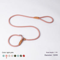 HKM-3358653 Nylon Woven Round P-Chain Leash for Large, Medium, and Small Dogs - 1.7M Length