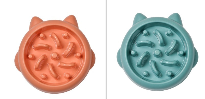 HKM-3359037 Pet Slow Feeder Bowls for Dogs and Cats - Anti-Gulping Dish to Promote Healthy Eating