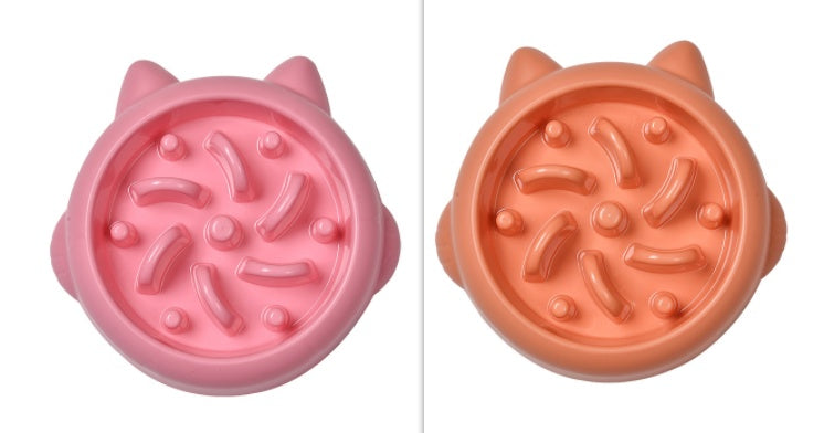 HKM-3359037 Pet Slow Feeder Bowls for Dogs and Cats - Anti-Gulping Dish to Promote Healthy Eating
