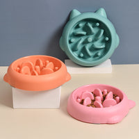 HKM-3359037 Pet Slow Feeder Bowls for Dogs and Cats - Anti-Gulping Dish to Promote Healthy Eating