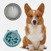 HKM-3359037 Pet Slow Feeder Bowls for Dogs and Cats - Anti-Gulping Dish to Promote Healthy Eating