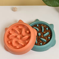 HKM-3359037 Pet Slow Feeder Bowls for Dogs and Cats - Anti-Gulping Dish to Promote Healthy Eating