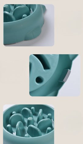 HKM-3359037 Pet Slow Feeder Bowls for Dogs and Cats - Anti-Gulping Dish to Promote Healthy Eating
