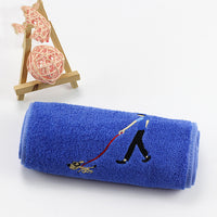 HKM-335955 Pure Cotton Long Embroidered Sports Towel 20x110 cm