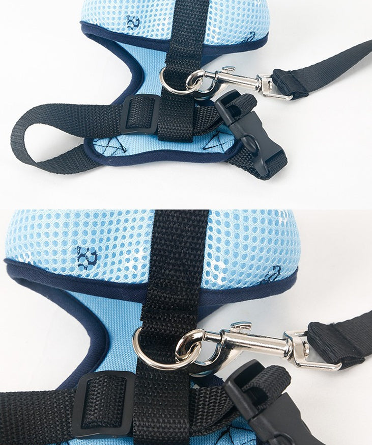 HKM-3360317 Durable Nylon Pet Sling with Adjustable Reflective Collar and Traction Rope