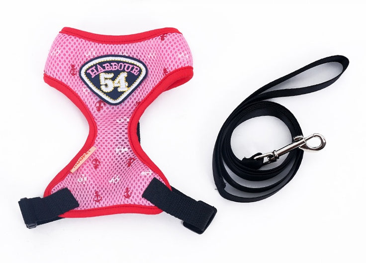 HKM-3360317 Durable Nylon Pet Sling with Adjustable Reflective Collar and Traction Rope