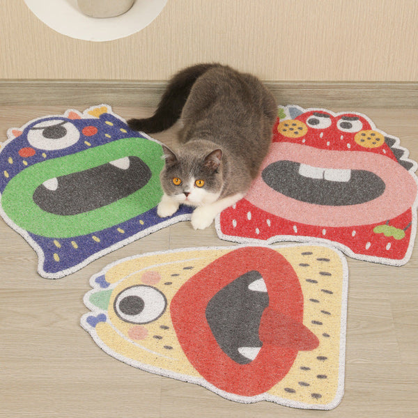 HKM-3360701 Cat Litter Box Foot Pad for Easy Cleanup - Assorted Designs