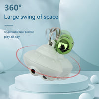 HKM-3360829 USB Charging Cat Flying Saucer Toy with Bell in Green and Pink