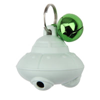 HKM-3360829 USB Charging Cat Flying Saucer Toy with Bell in Green and Pink
