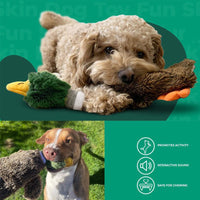 HKM-3362109 Stuffless Squeaky Dog Toy with Durable Fabric, Designed for All Breeds, Perfect for Indoor Play and Chewing