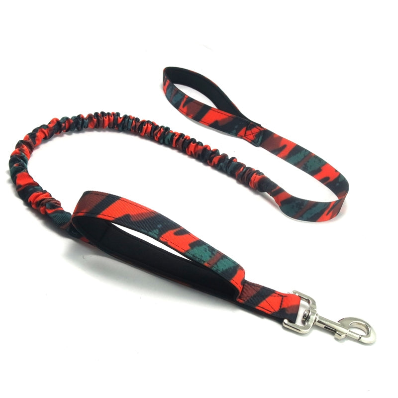 HKM-3364413 Adjustable Camouflage Elastic Pet Leash - Various Colors Available
