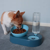 HKM-3364797 Automatic Dog Food and Water Bowl for Safe Drinking and Eating - Prevents Overturning and Choking, Supports Cervical Spine Health