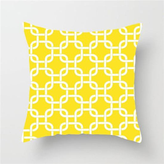 HKM-336595 Geometric Stripes Peach Skin Cushion Cover - 45x45cm Decorative Pillowcase