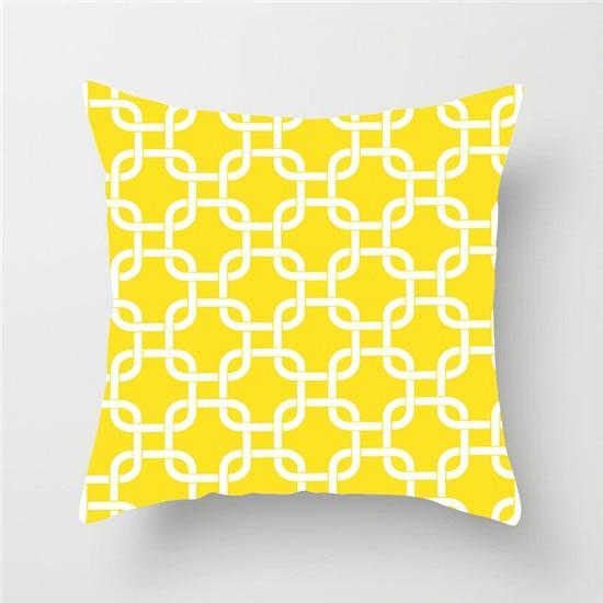 HKM-336595 Geometric Stripes Peach Skin Cushion Cover - 45x45cm Decorative Pillowcase