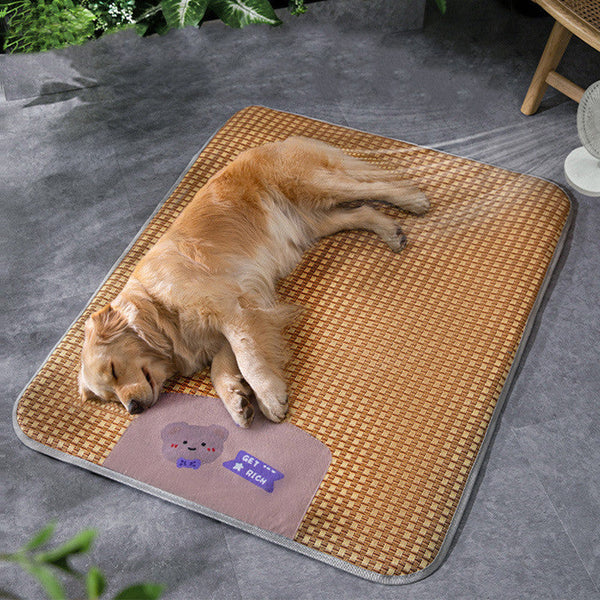 HKM-3366461 Four Seasons Brown Bear Cool Mat for Small to Large Dogs