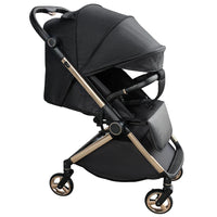 HKM-336723 Lightweight Aluminium Frame Baby Stroller, One-Hand Foldable Pushchair with Canopy