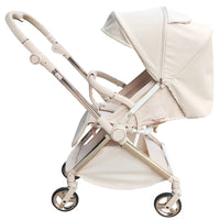 HKM-336723 Lightweight Aluminium Frame Baby Stroller, One-Hand Foldable Pushchair with Canopy