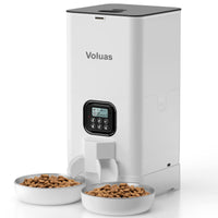 HKM-3368381 Automatic Double Meal Feeder with Voice Playback and Stainless Steel Tray