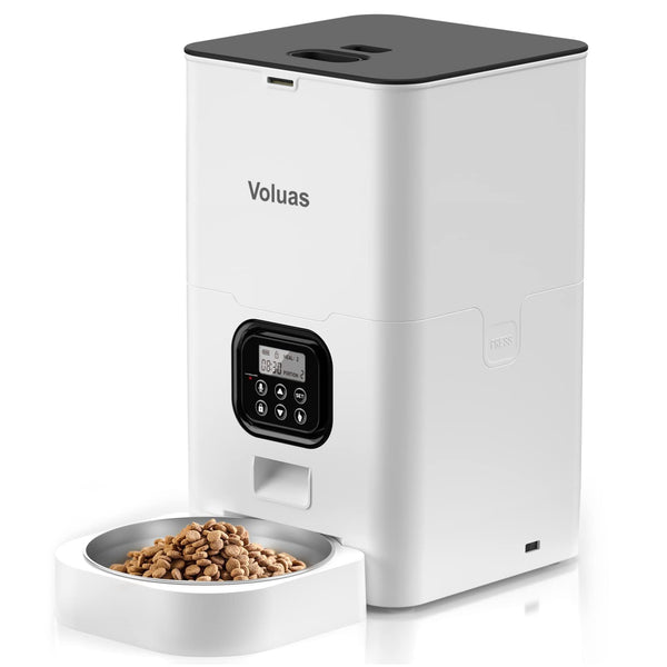 HKM-3368381 Automatic Double Meal Feeder with Voice Playback and Stainless Steel Tray